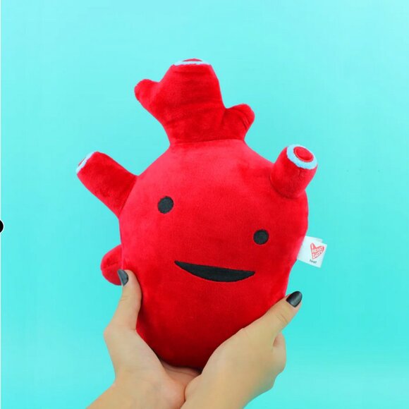 I Heart Guts Anatomical Heart Plush Keychain Charm Sticker Gift Set Kawaii - Picture 5 of 6